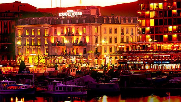 windows restaurant Geneva-Basel Shows-the most exclusive restaurants in Geneva-Hotel d'Angleterre